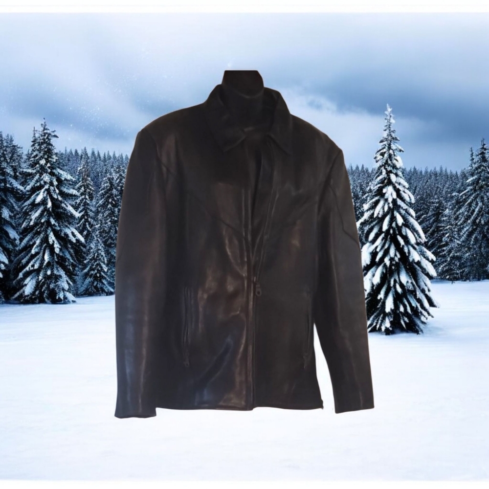 Biker Thinsulate Black Leather Mossi Riding Jacket (Sz. 12)